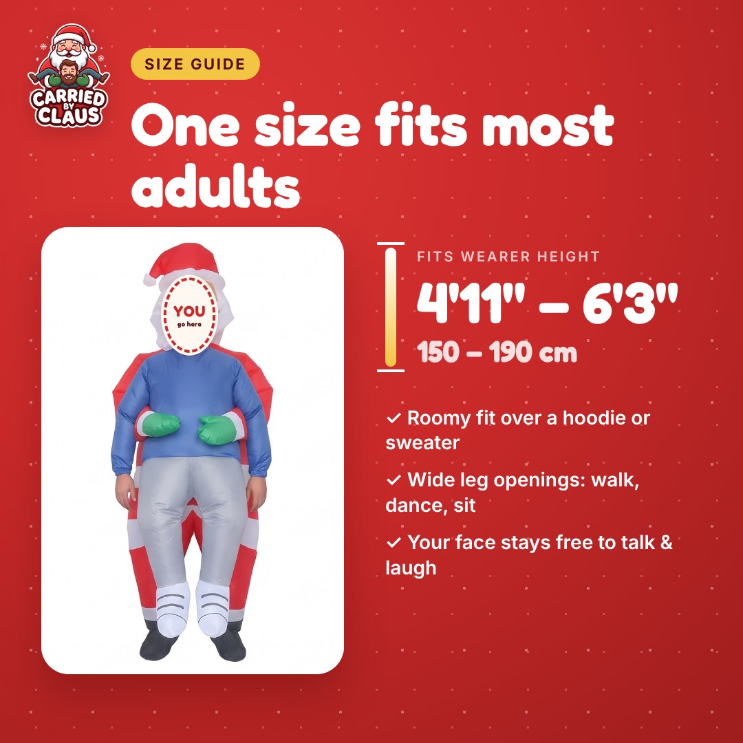 Size guide: one size fits most adults